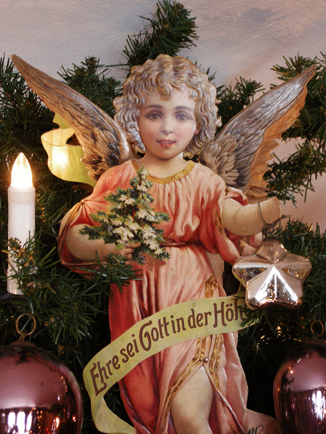 antique christmas tree angel