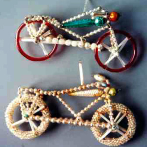 Czech Beaded Bike Ornaments
