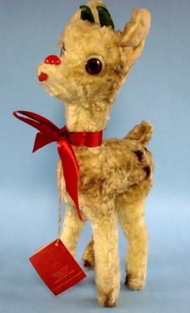 vintage rudolph the red nosed reindeer stuffed animal