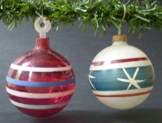 Unsilvered WWII Glass Ornaments
