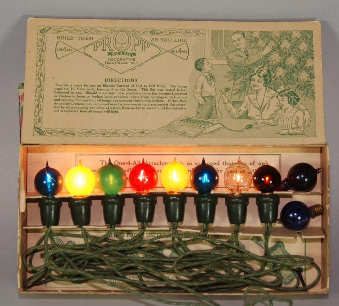 retro christmas lights clip art
