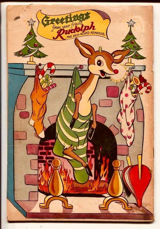 Rudolph the Red-Nosed Reindeer in Christmas Stocking